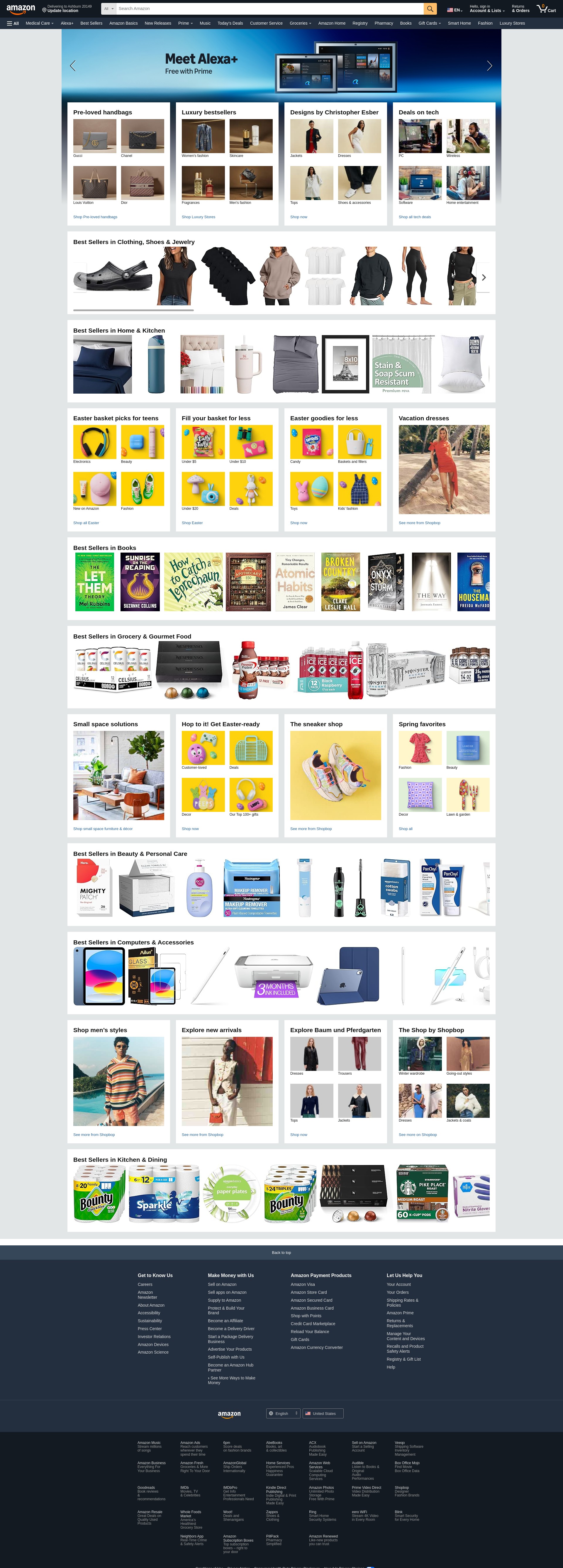 Screenshot of amazon.com