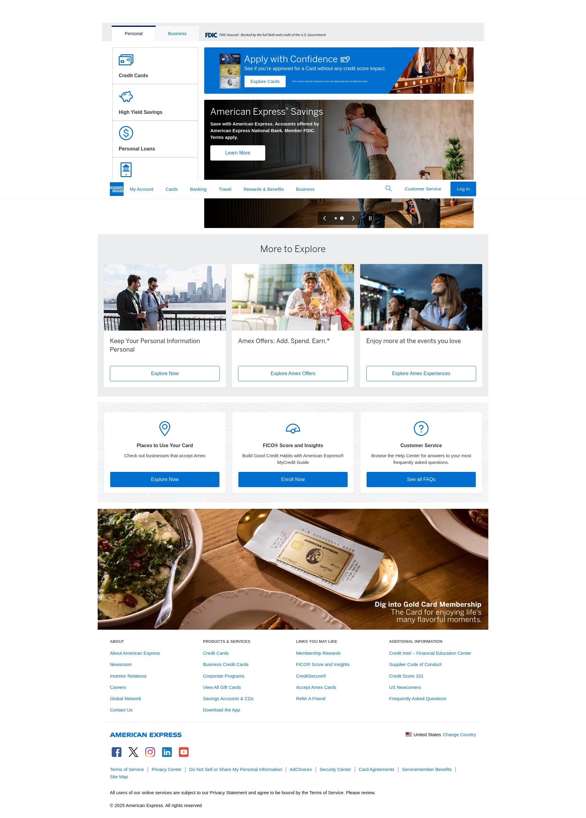 Screenshot of americanexpress.com