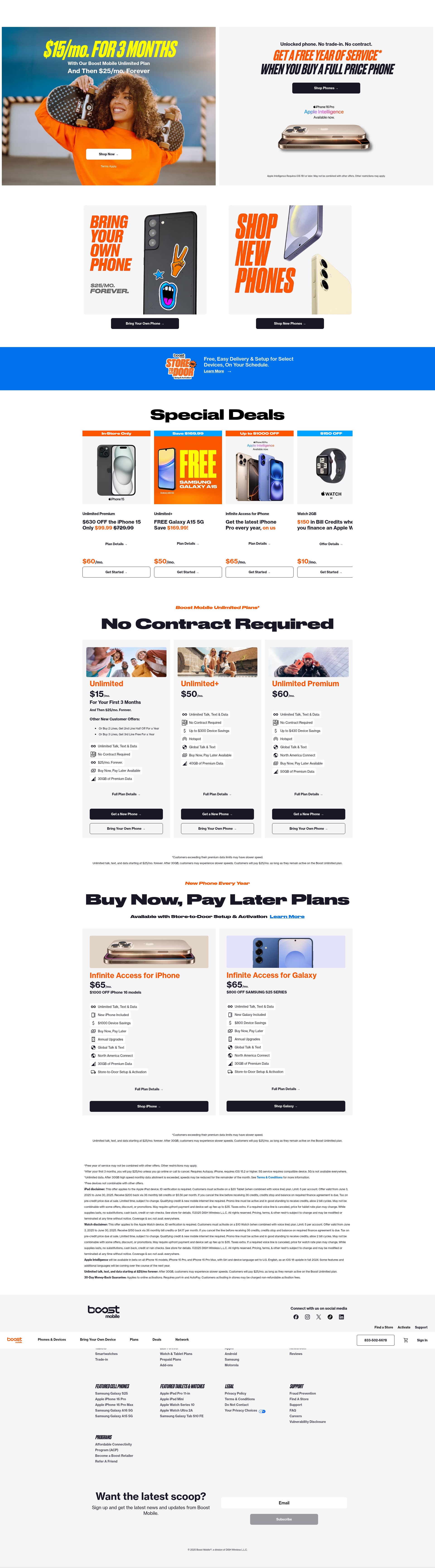 Screenshot of boostmobile.com