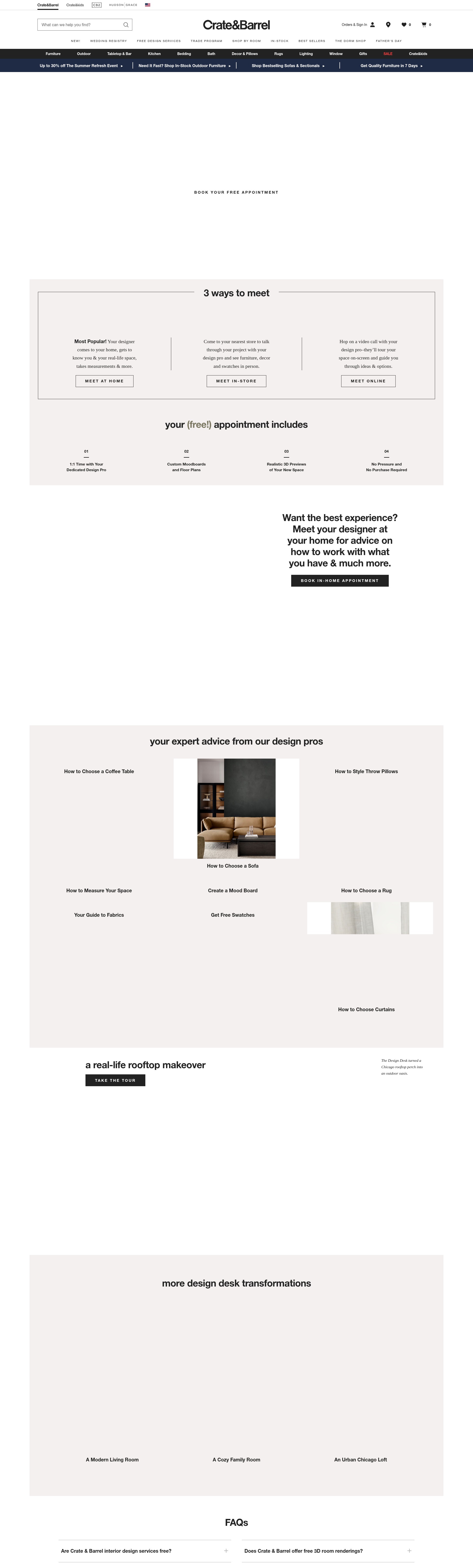 Screenshot of crateandbarrel.com
