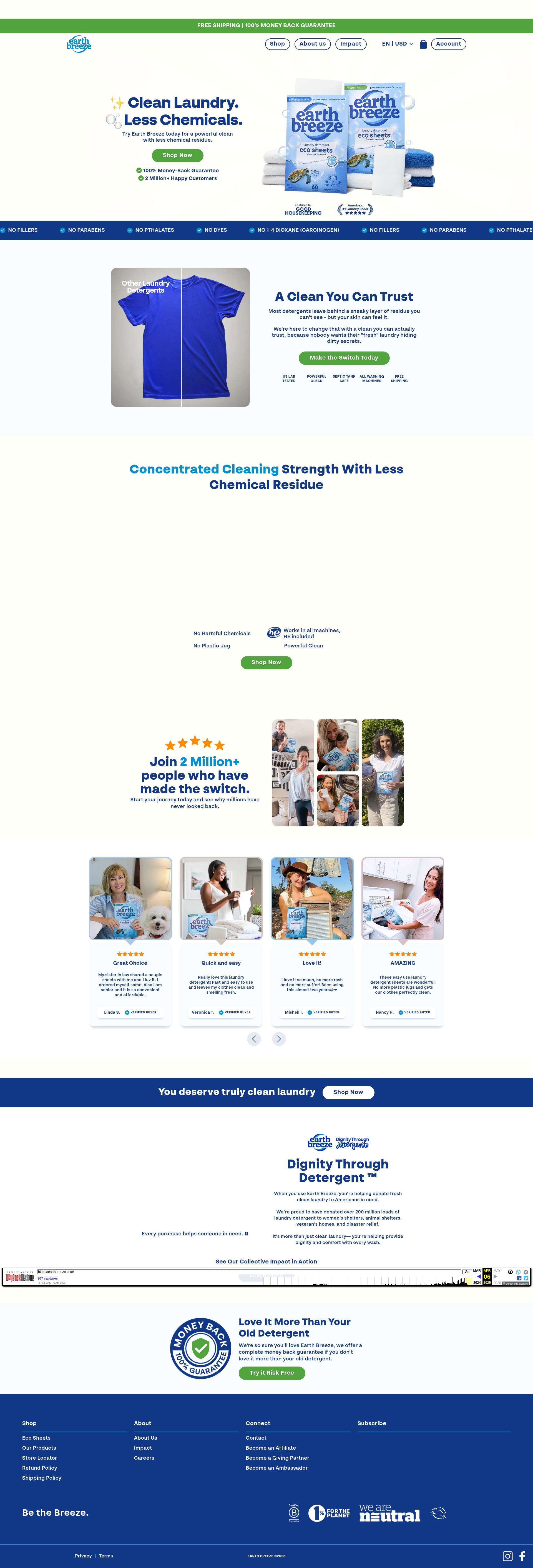 Screenshot of earthbreeze.com