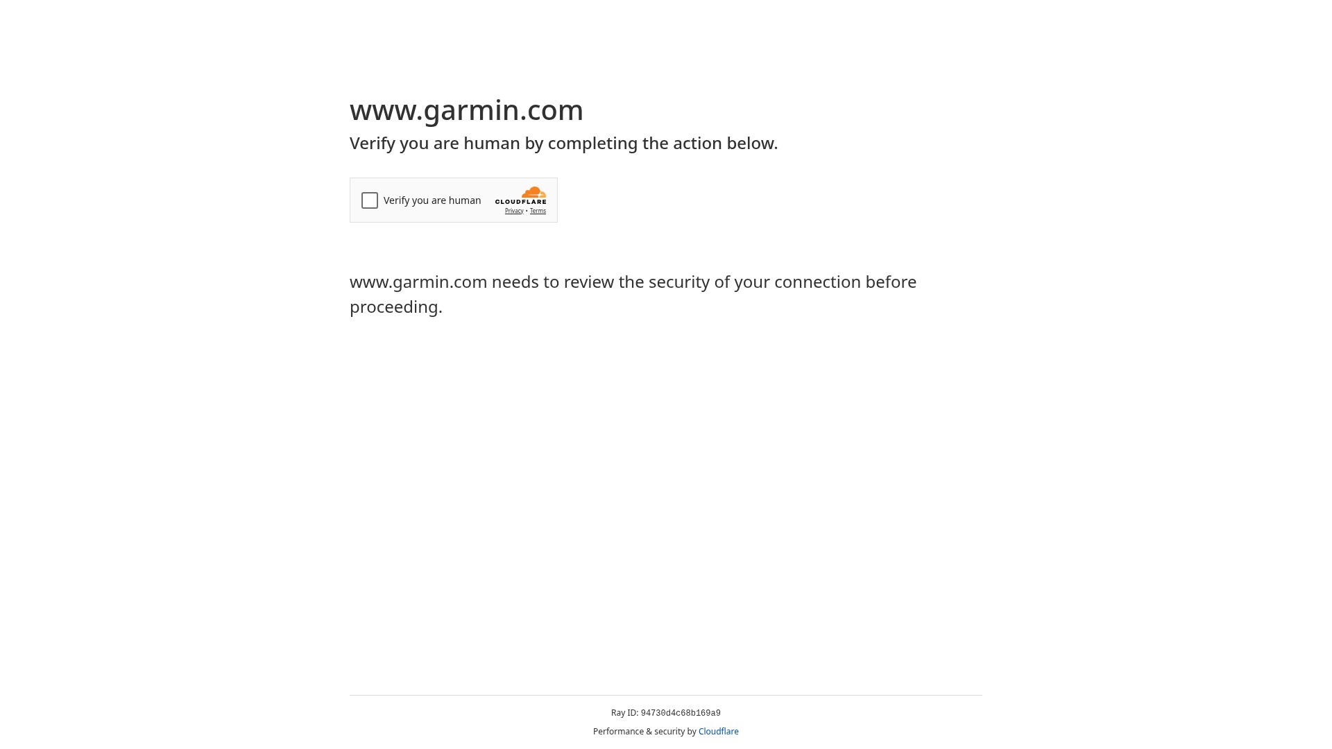 Screenshot of garmin.com