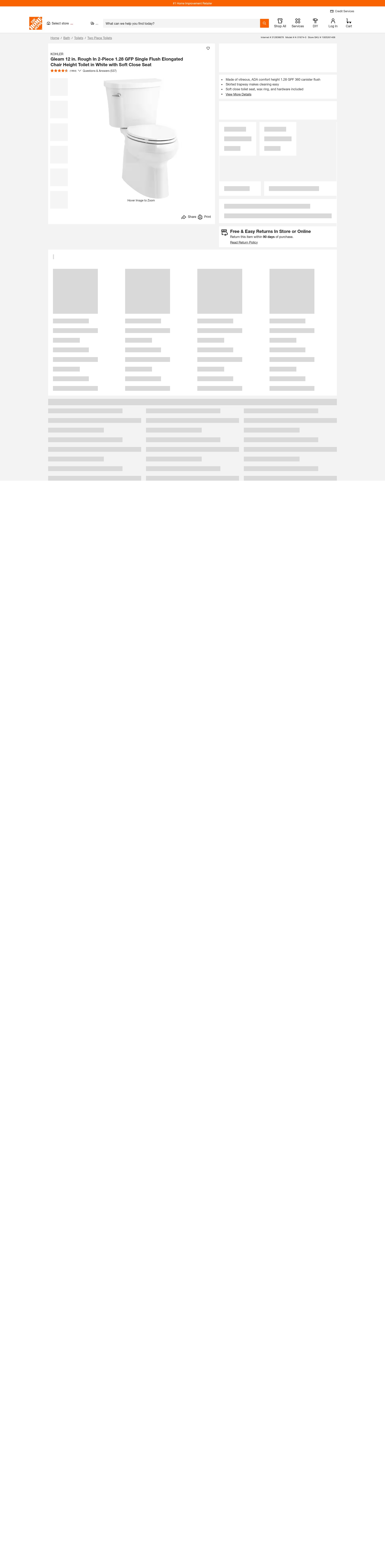 Screenshot of homedepot.com