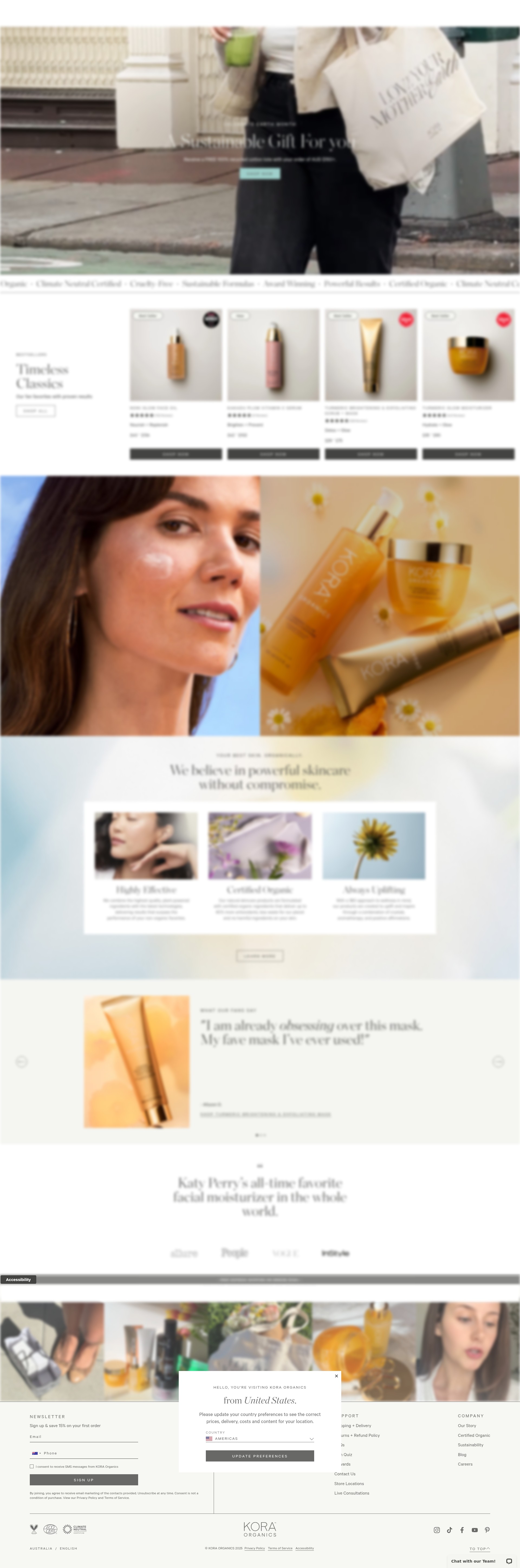 Screenshot of koraorganics.com