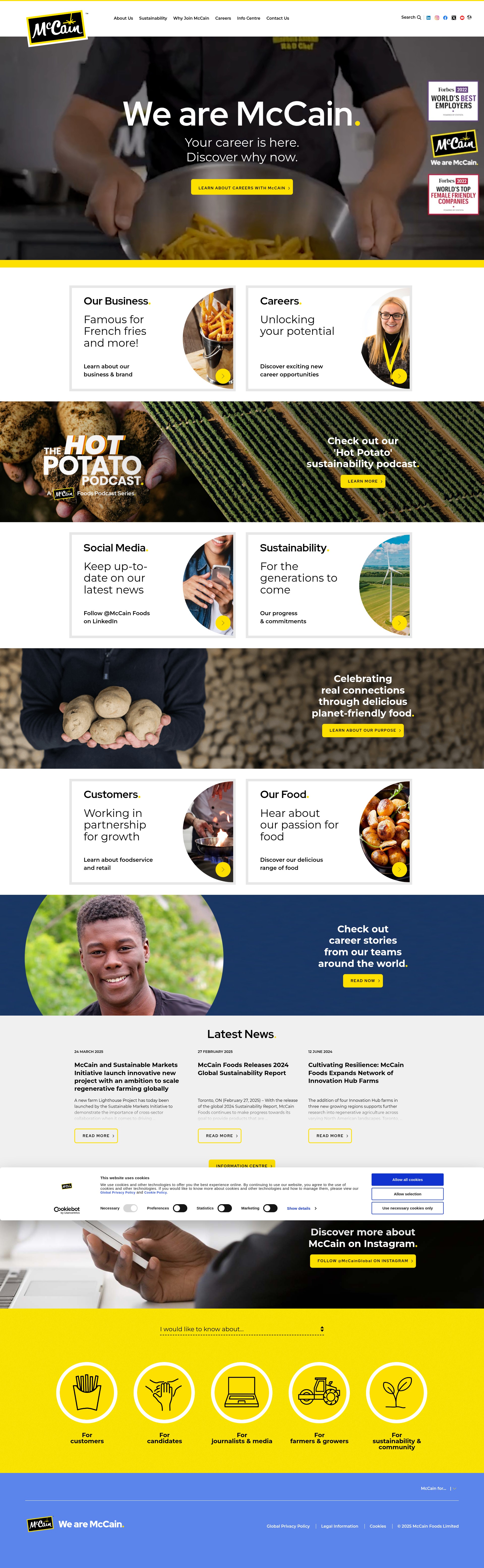 Screenshot of mccain.com