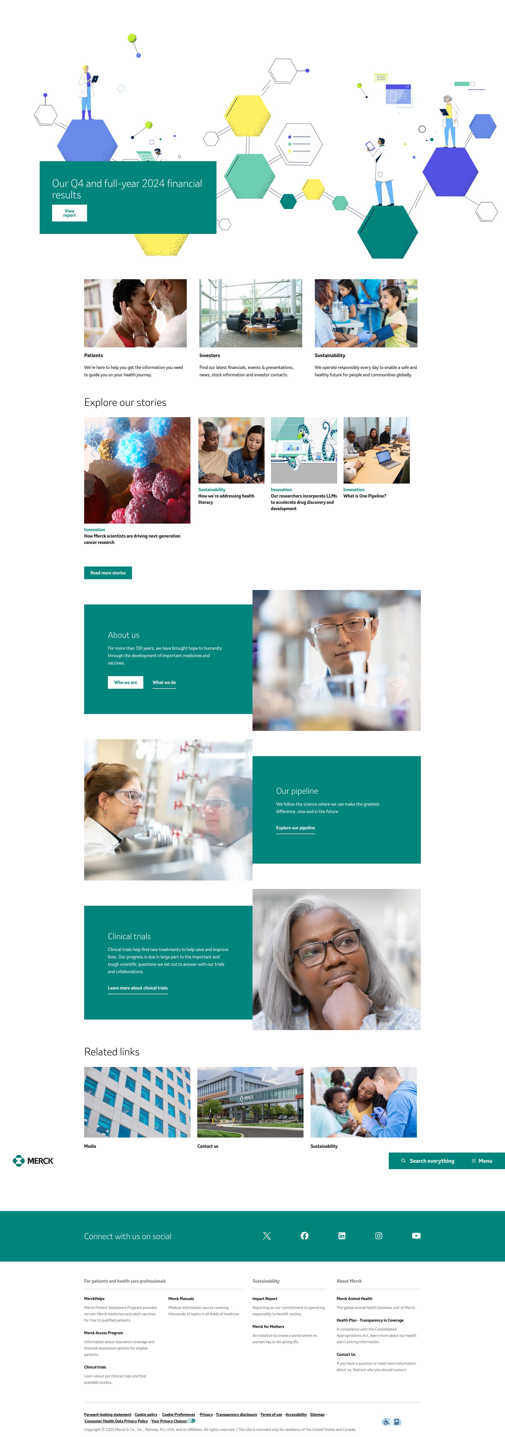 Screenshot of merck.com