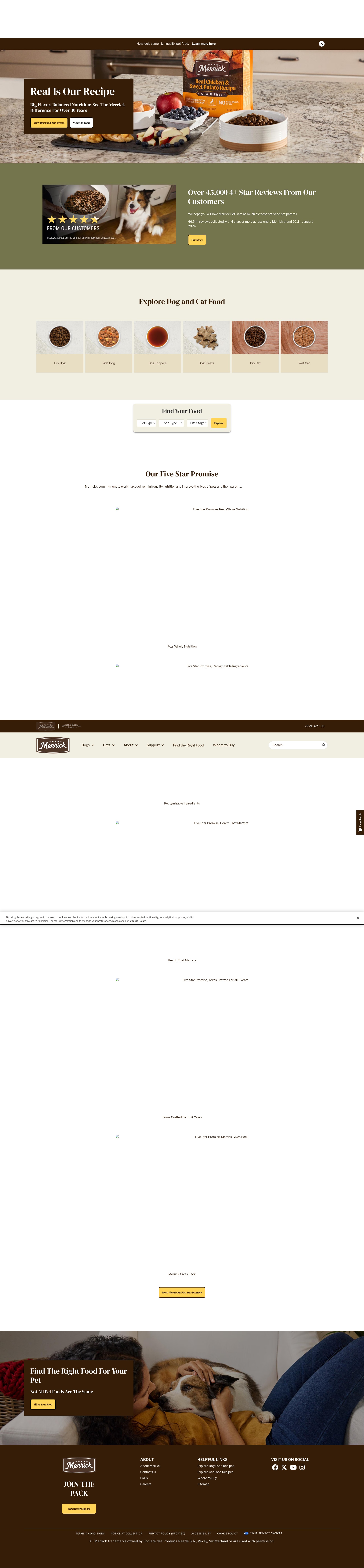 Screenshot of merrickpetcare.com