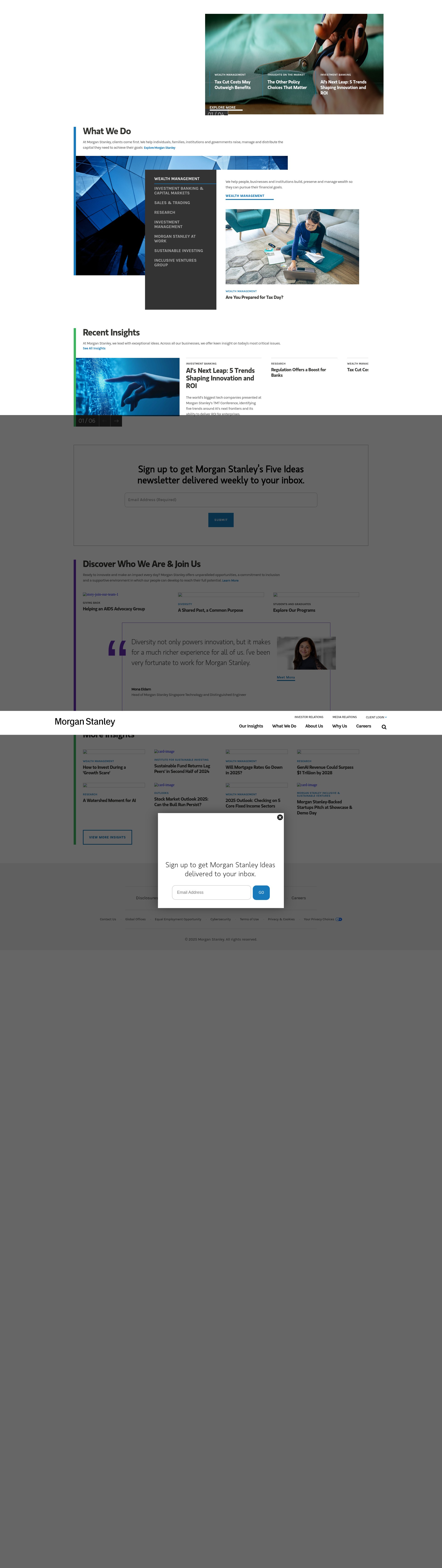 Screenshot of morganstanley.com