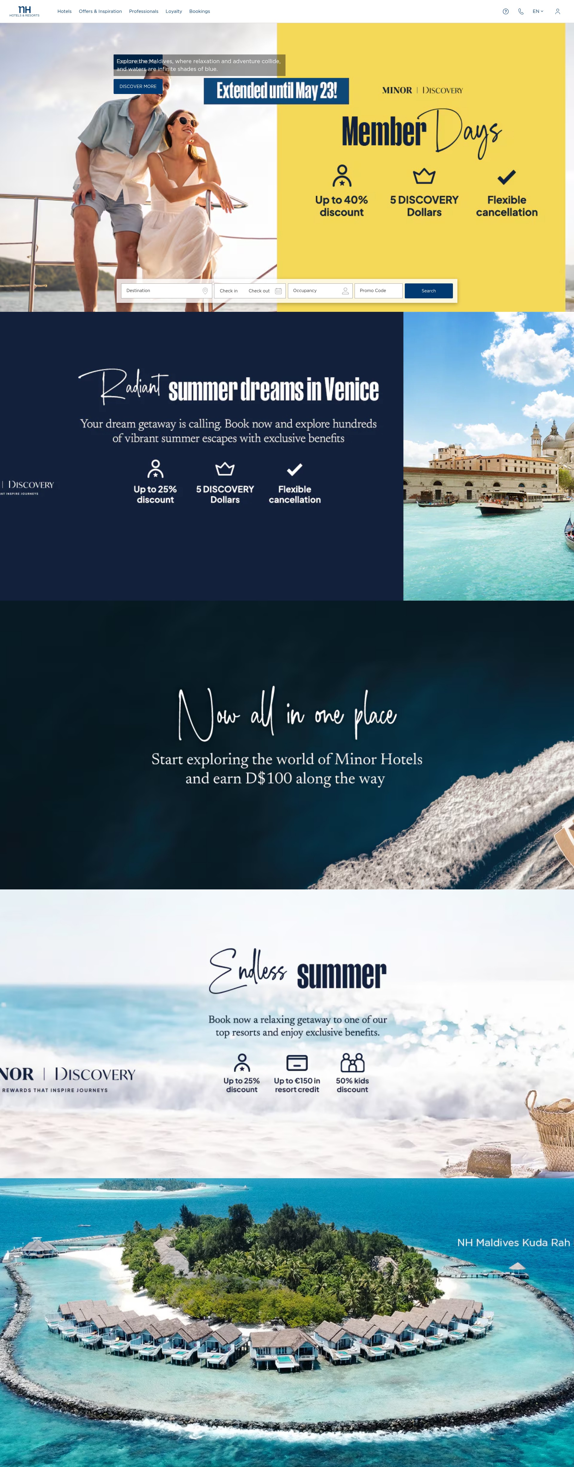 Screenshot of nh-hotels.com