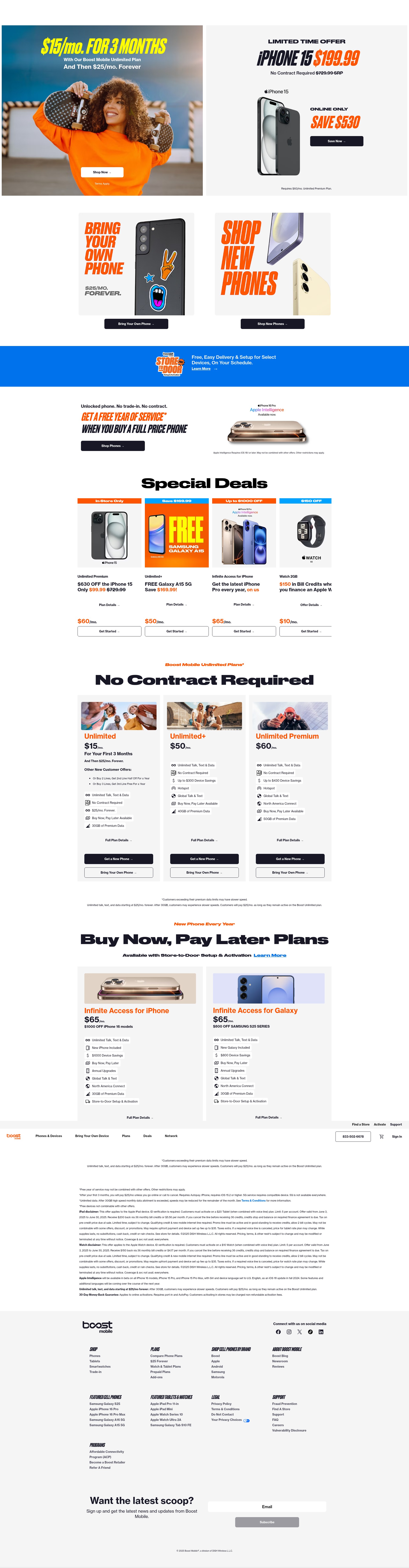 Screenshot of promo.boostmobile.com