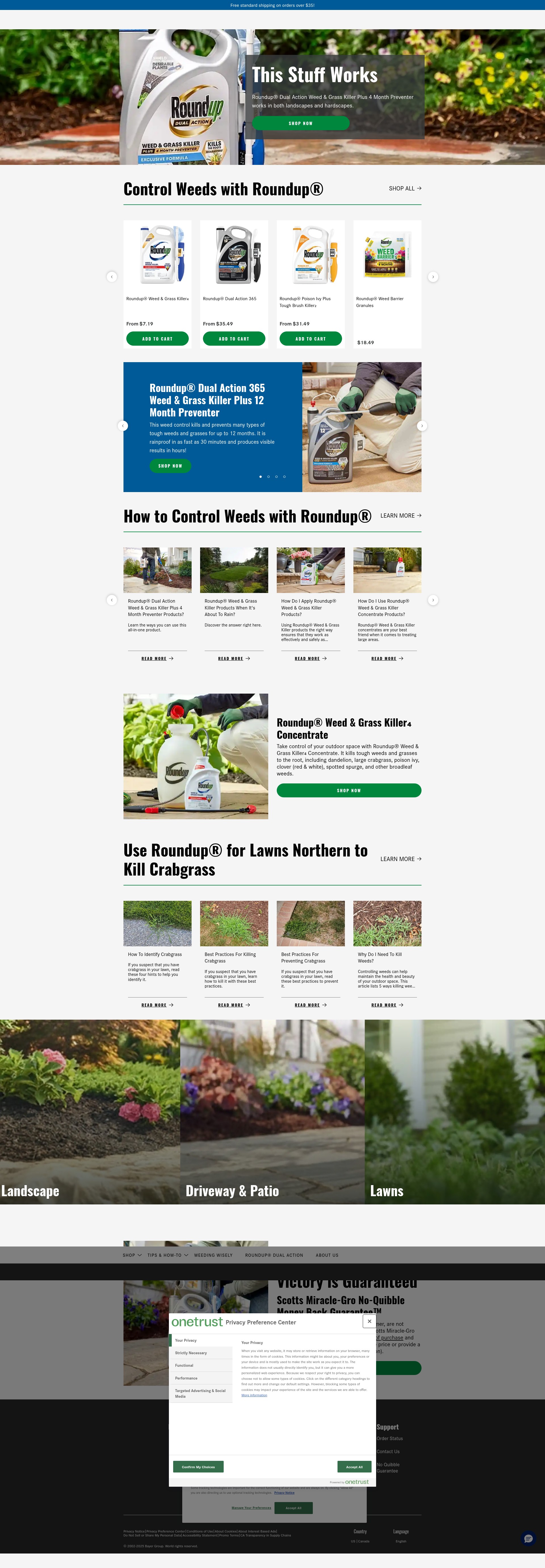 Screenshot of roundup.com
