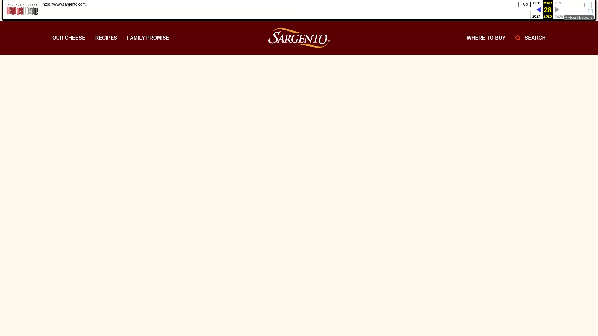 Screenshot of sargento.com