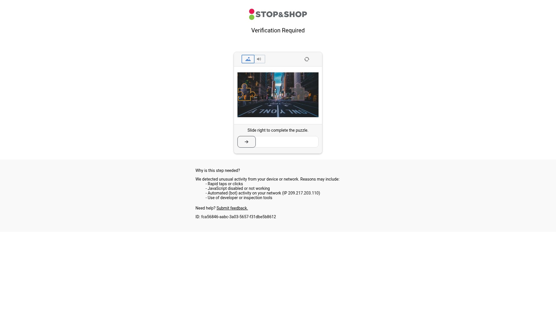 Screenshot of stopandshop.com