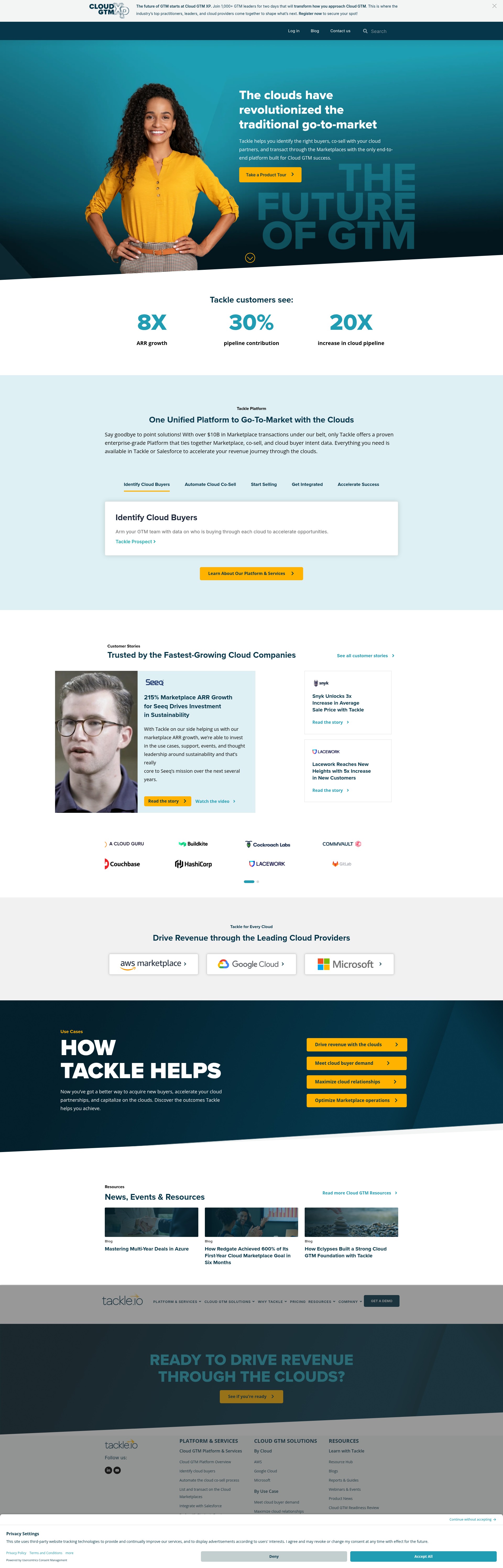Screenshot of tackle.io