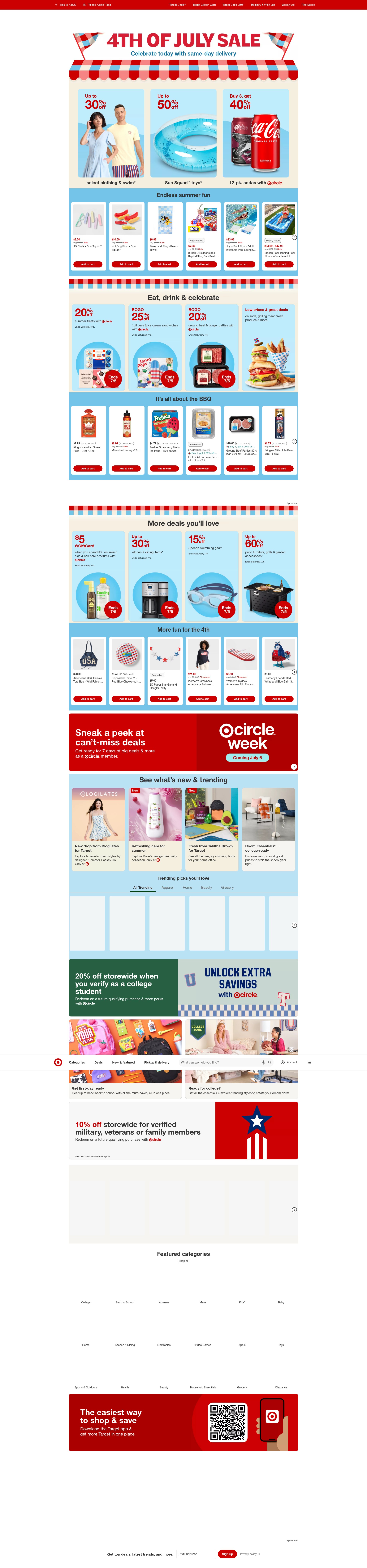 Screenshot of target.com