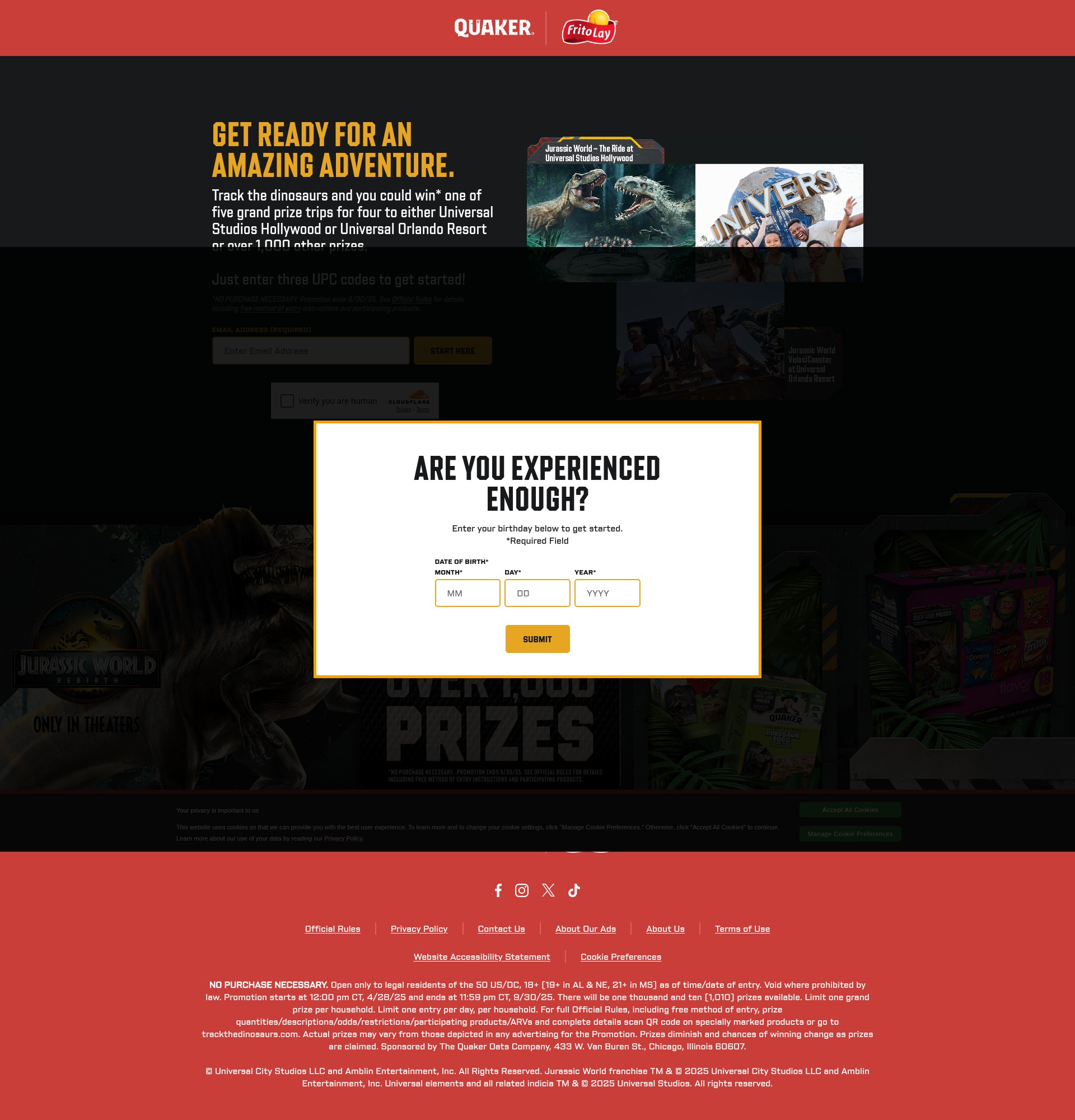 Screenshot of trackthedinosaurs.com