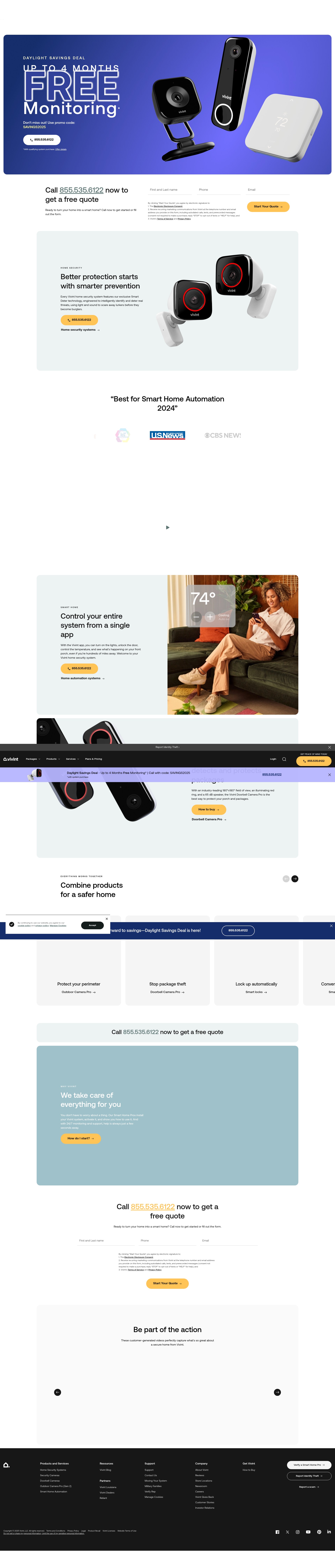 Screenshot of vivint.com