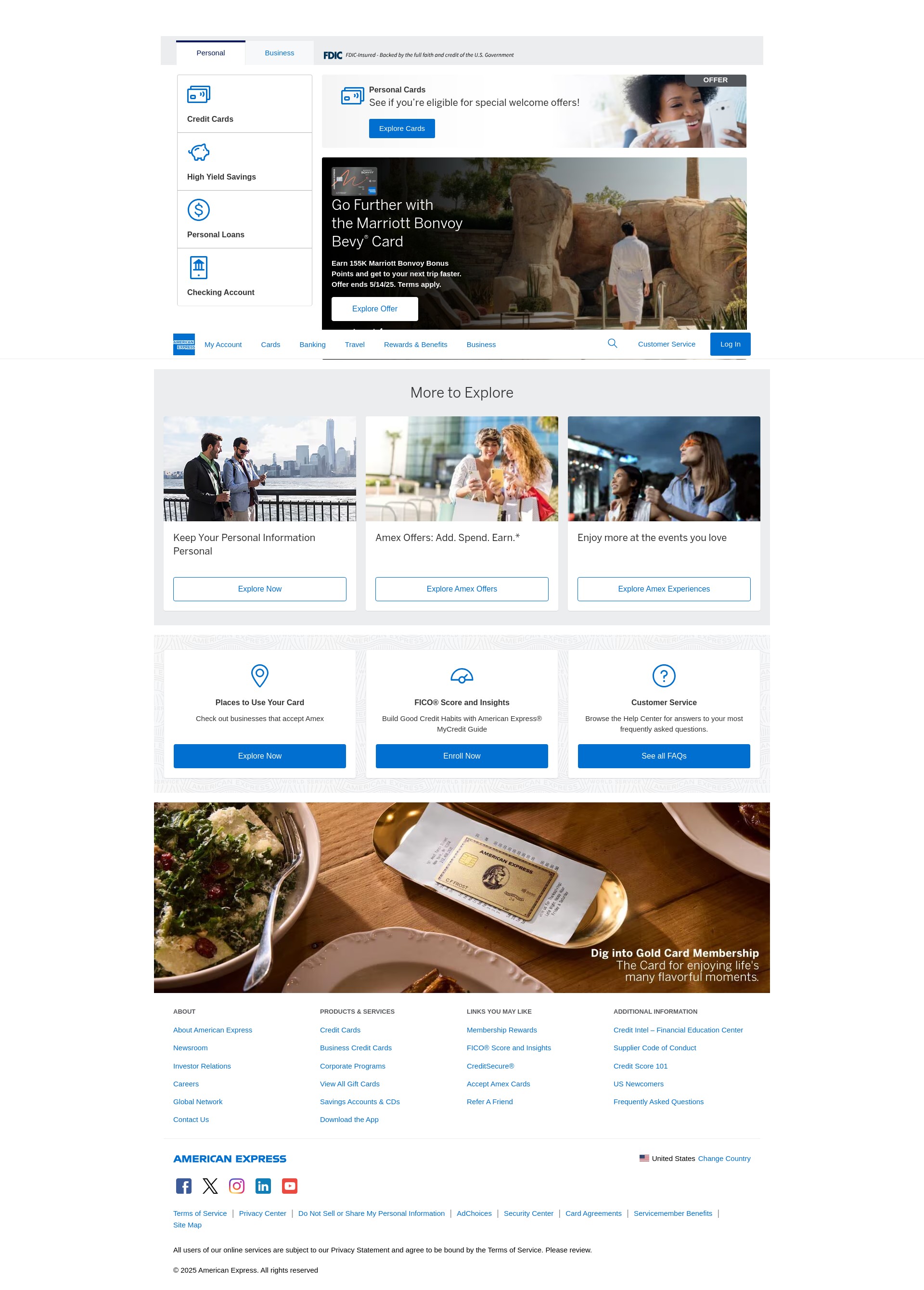 Screenshot of www.americanexpress.com