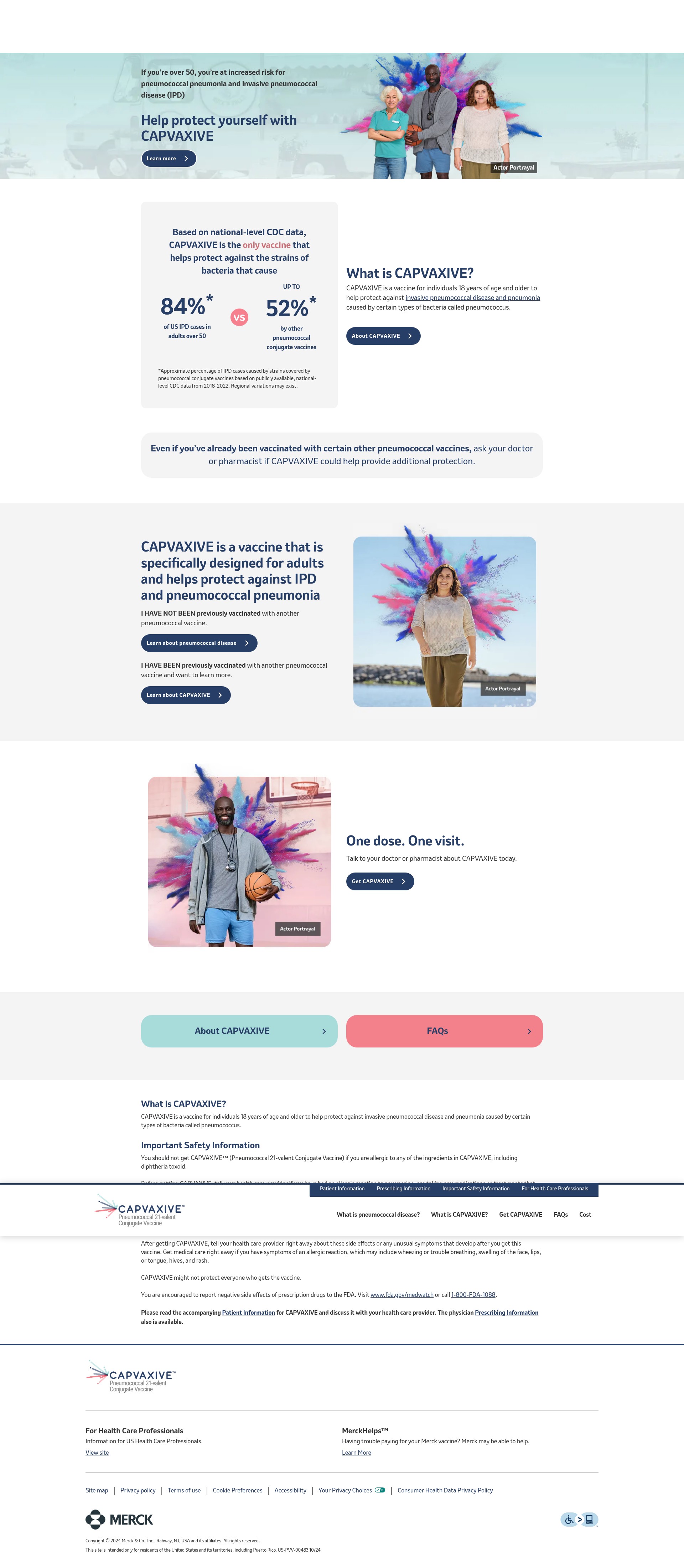 Screenshot of www.capvaxive.com