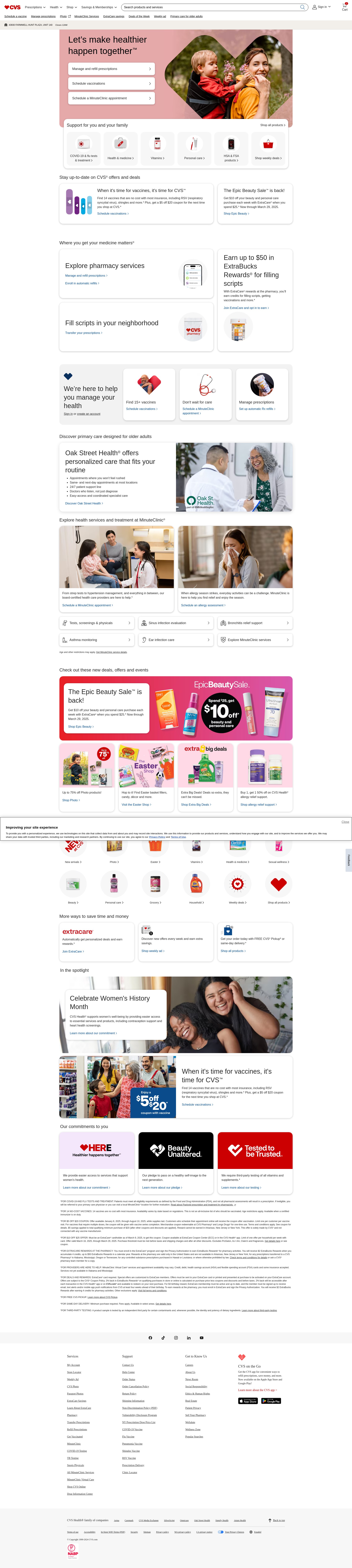 Screenshot of www.cvs.com
