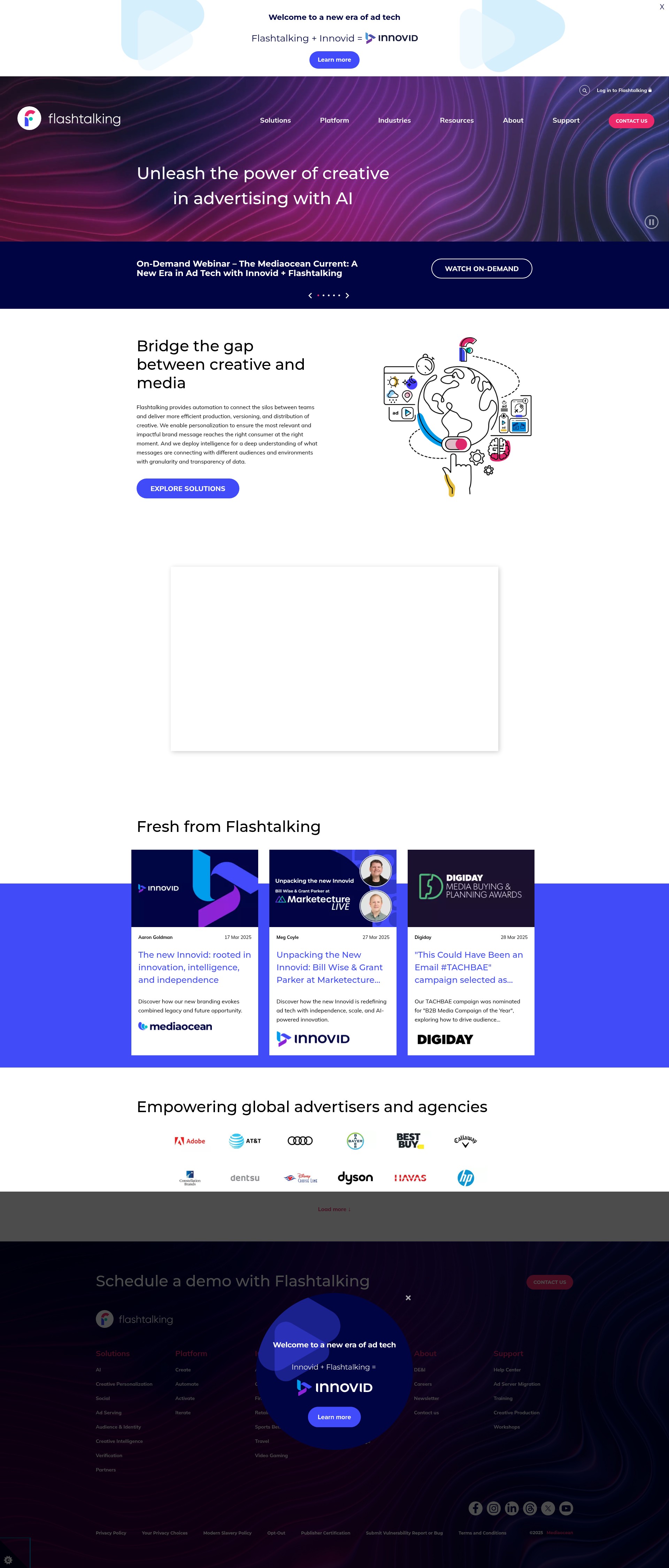 Screenshot of www.flashtalking.com