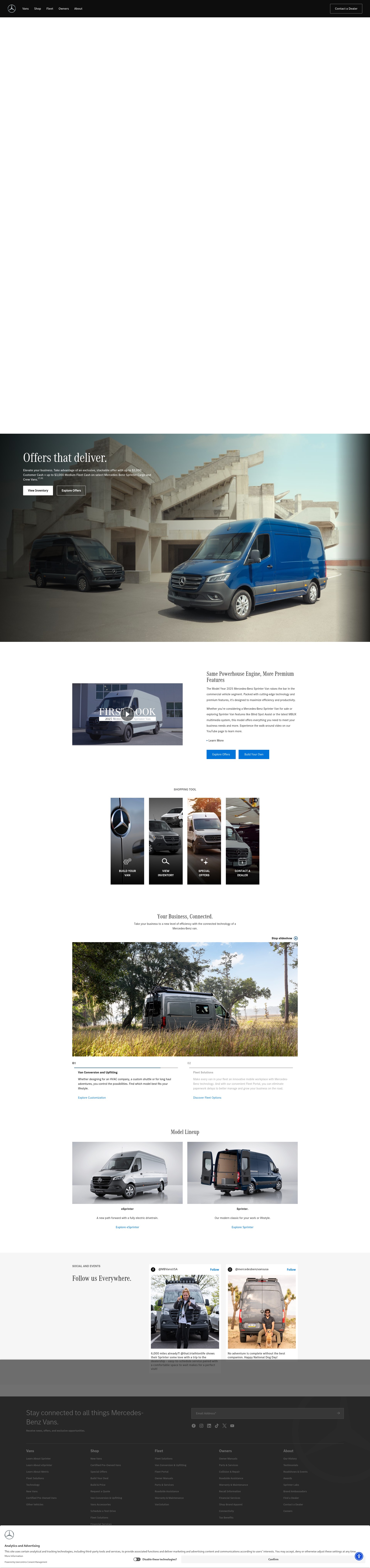 Screenshot of www.mbvans.com