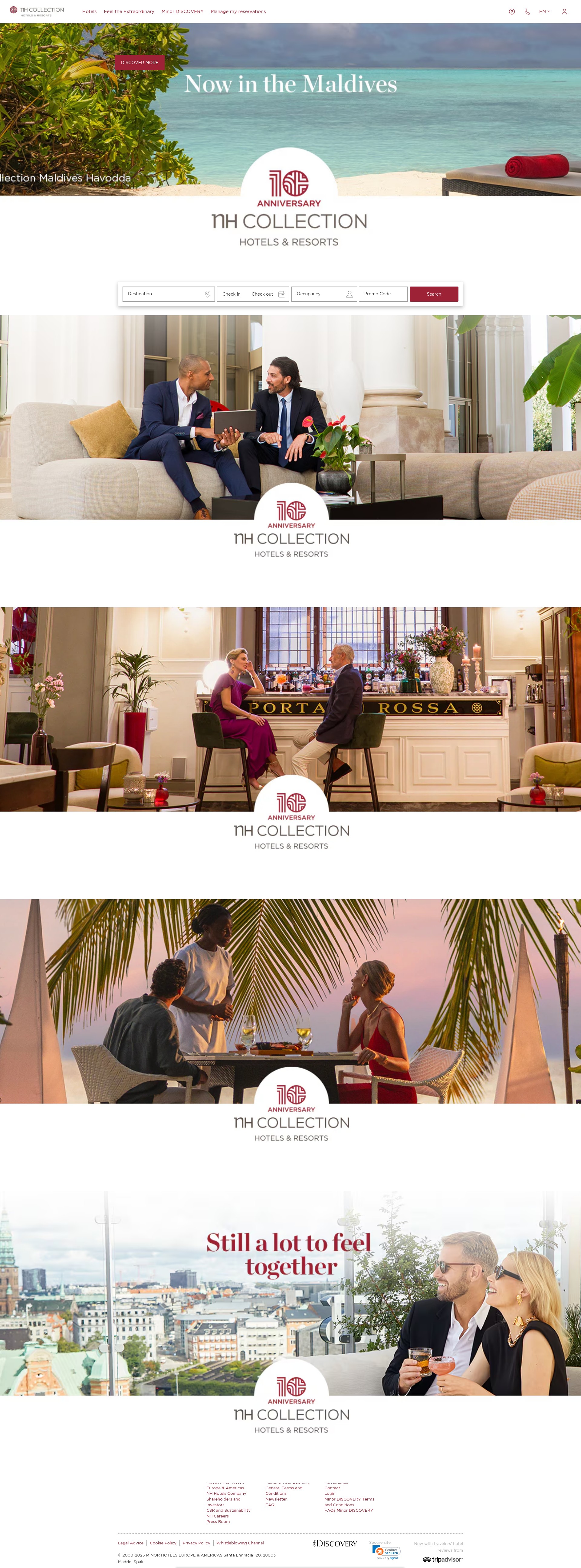 Screenshot of www.nh-collection.com