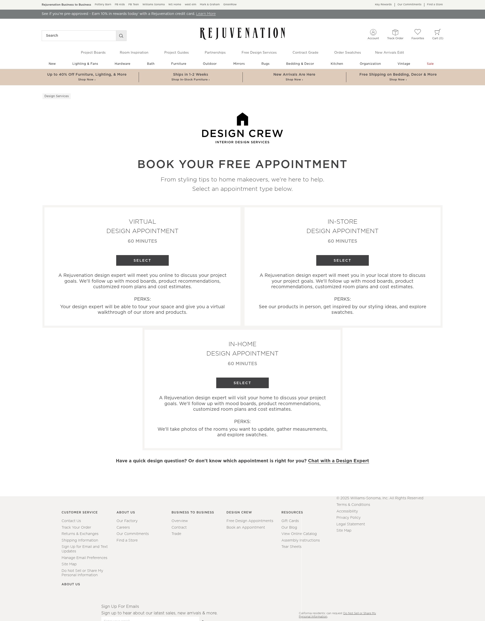 Screenshot of www.rejuvenation.com