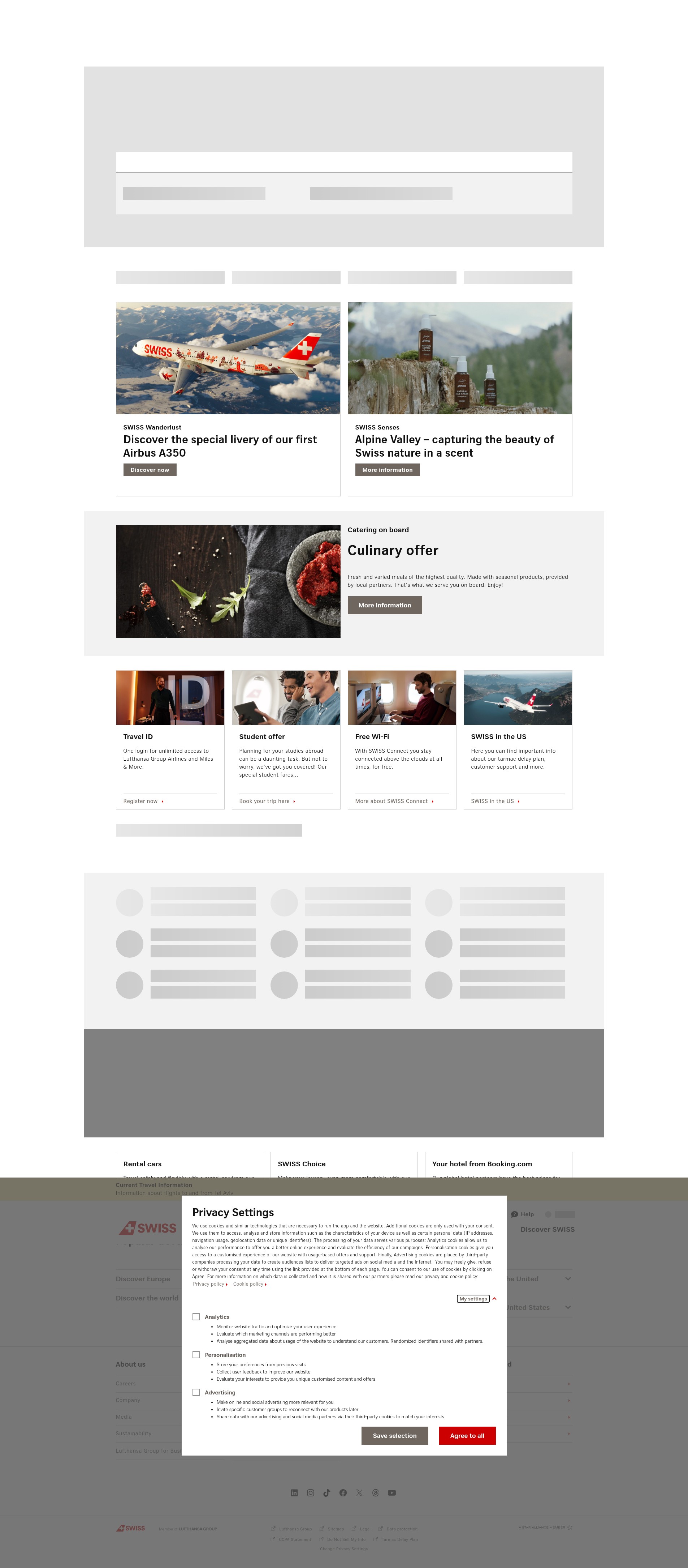 Screenshot of www.swiss.com