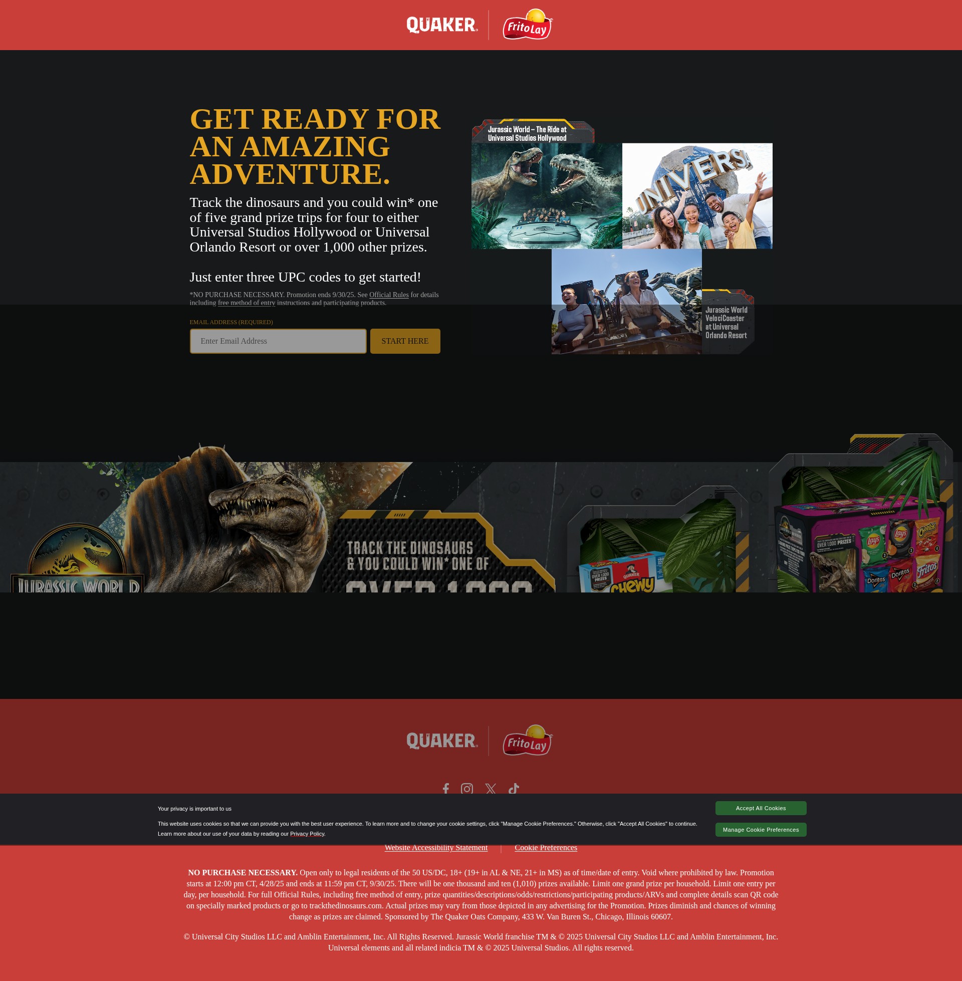 Screenshot of www.trackthedinosaurs.com