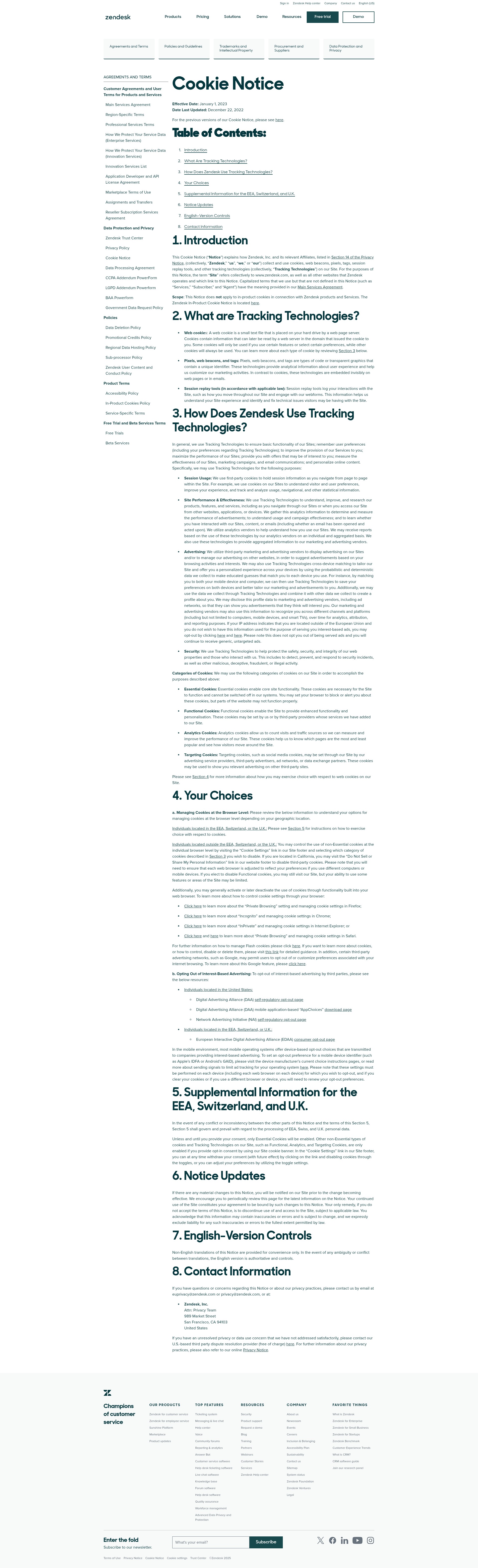 Screenshot of zendesk.com